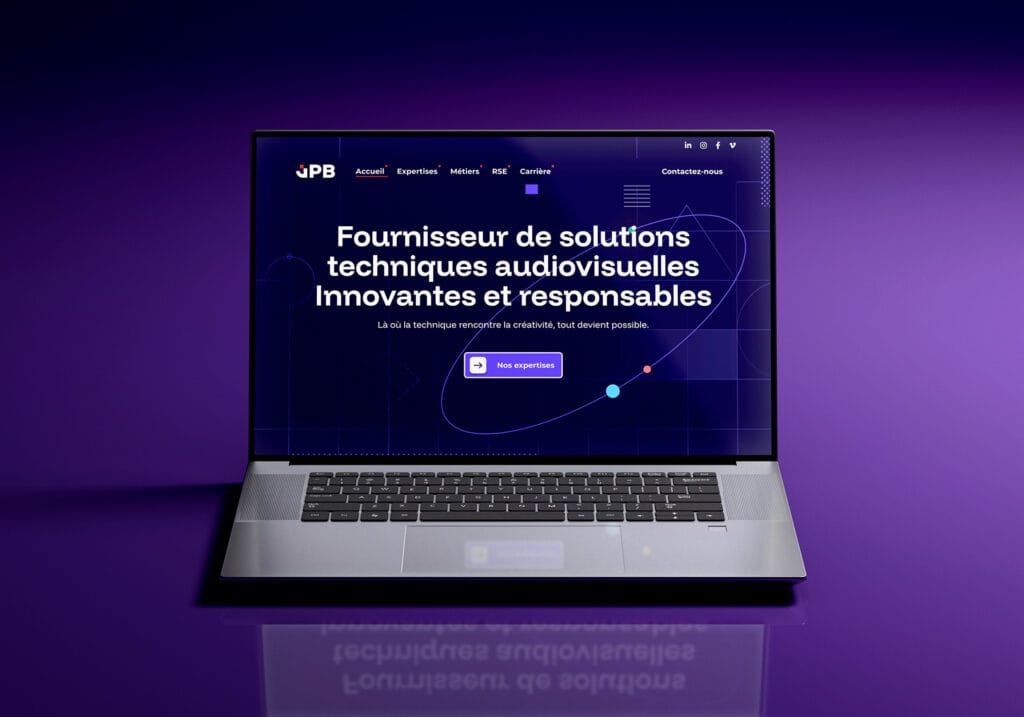 Un design immersif et rythmé mettant en valeur les expertises principales de JBP.