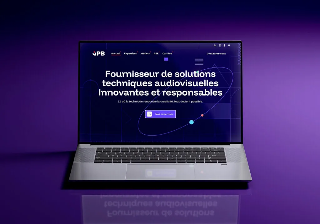 Un design immersif et rythmé mettant en valeur les expertises principales de JBP.